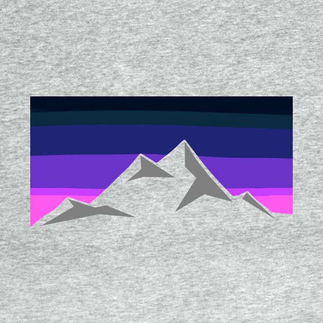 abstract mountain twilight icon by pholange